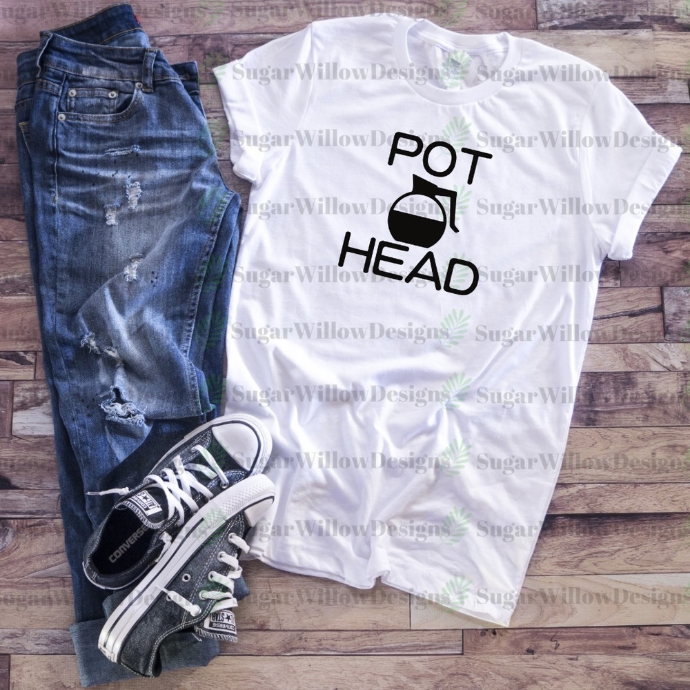 Custom Made Pot Head - Coffee Graphic Tee - NWT